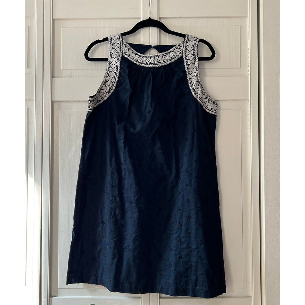 Old Navy Size Medium Black and White Cotton Sundress, fully lined
